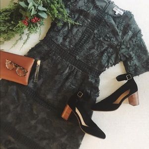 Charcoal lace dress